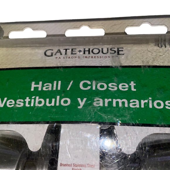 Hall Closet Nickel Door Knob Set Gate House Satin Silver Kit New Gatehouse - Picture 2 of 7